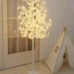 Árbol navideño blanco 300 luces LED 180 cm 13515 - Image 4