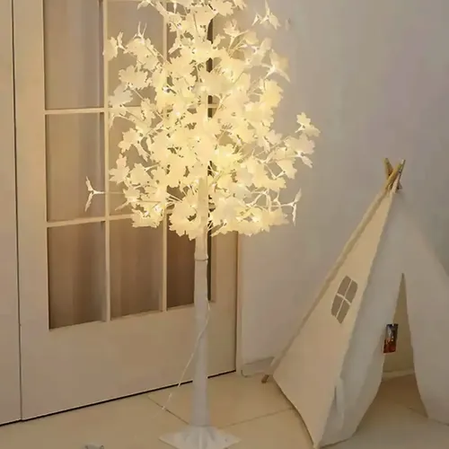 Árbol navideño blanco 300 luces LED 180 cm 13515 - Image 4