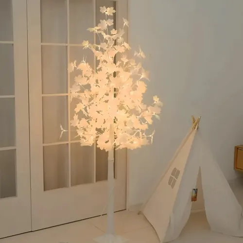 Árbol navideño blanco 300 luces LED 180 cm 13515 - Image 5