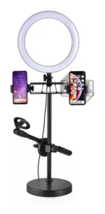 Aro Led De 8 Cm Doble Soporte Celular Y Soporte Microfono - Image 3