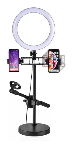 Aro Led De 8 Cm Doble Soporte Celular Y Soporte Microfono - Image 3