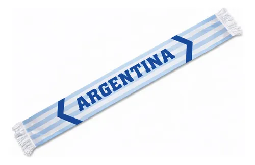 Bufanda Polar Argentina 138 Cm. Futbol Arg1550 Celeste Y Blanco