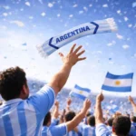 Bufanda Polar Argentina 138 Cm. Futbol Arg1550 Celeste Y Blanco – imagen adicional