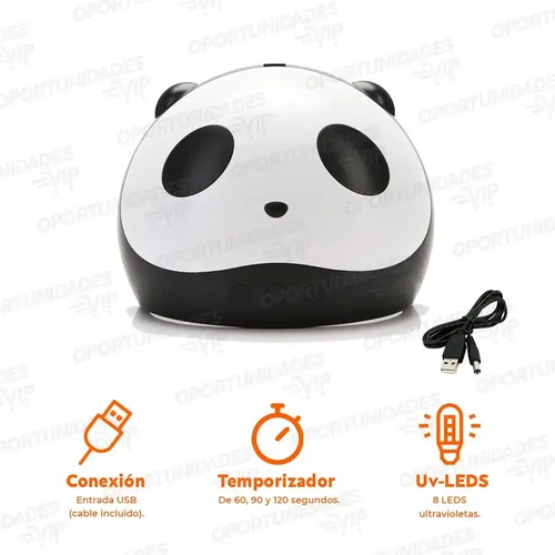 Cabina Secador De Uñas Panda Usb Led Uv Con Sensor - Imagen 3
