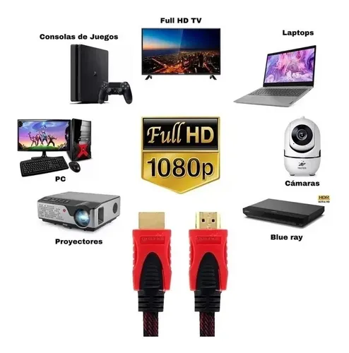 Cable Hdtv Macho Macho Full 1080p 1.5 Mts Metros Dvd - Image 3