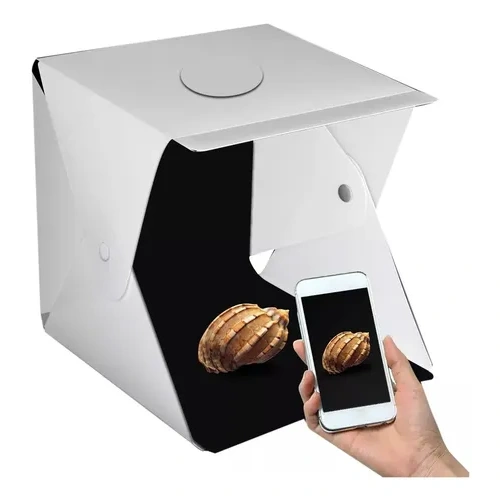 Estudio fotográfico plegable con luz led USB - 40 x 40 cm