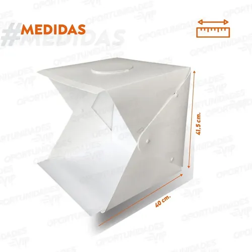Estudio fotográfico plegable con luz led USB - 40 x 40 cm - Imagen 2