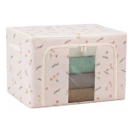 Pack X3 Cajas Organizadoras Plegables 50x40x30 Cm. 66 Lts. Azul Con Beige - Imagen 15