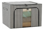 Pack X3 Cajas Organizadoras Plegables 50x40x30 Cm. 66 Lts. Azul Con Beige - Imagen 21