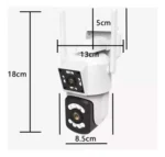 Cámara De Seguridad Doble Lente Hd Sensor Movimiento K3008 – imagen de uso
