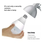 Camara Ip Wifi Foco Espia Parlante Sensor Lente 360º Led – imagen de uso