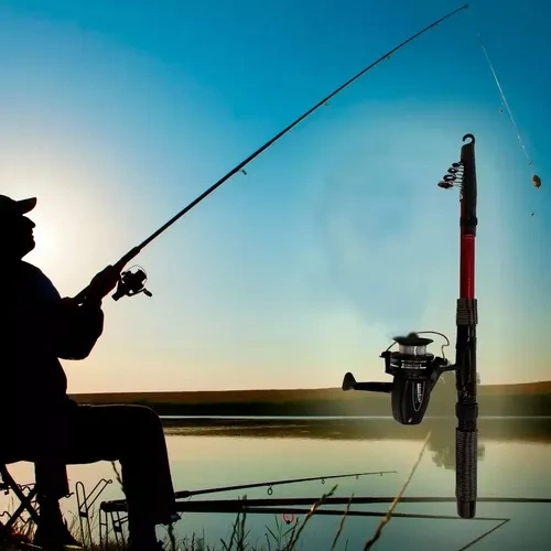 Caña de pesca telescópica con reel De2799 - Imagen 5