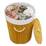 Canasto Redondo Cesto Para Ropa Bambu Plegable 26053 Marrón Cesto Bamboo - Image 2