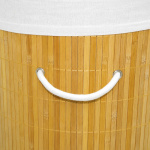 Canasto Redondo Cesto Para Ropa Bambu Plegable 26053 Marrón Cesto Bamboo - Image 3