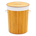 Canasto Redondo Cesto Para Ropa Bambu Plegable 26053 Marrón Cesto Bamboo - Image 5