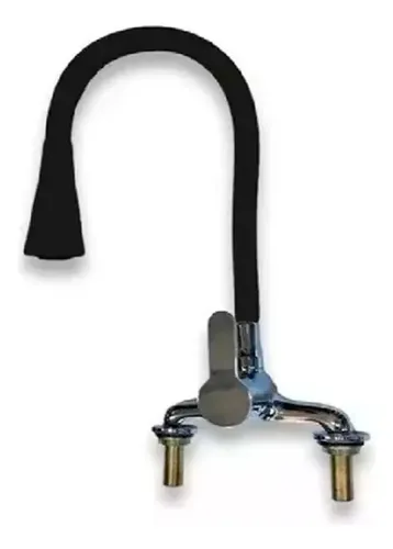 Canilla Griferia Mesada Monocomando Pico Flexible Acero 7300 – vista lateral