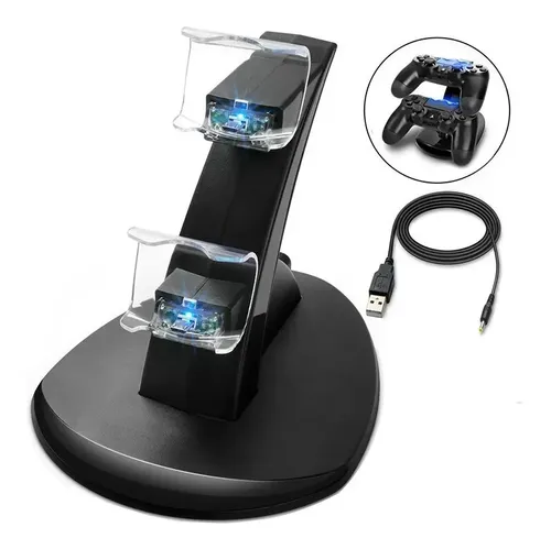 Cargador Base Vertical Controles Joystick Ps4 + Cable Usb - Image 6
