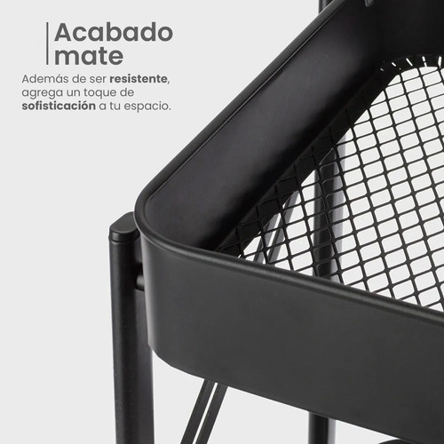 Carrito organizador de 3 estantes para cocina con ruedas Ha81 - Image 7