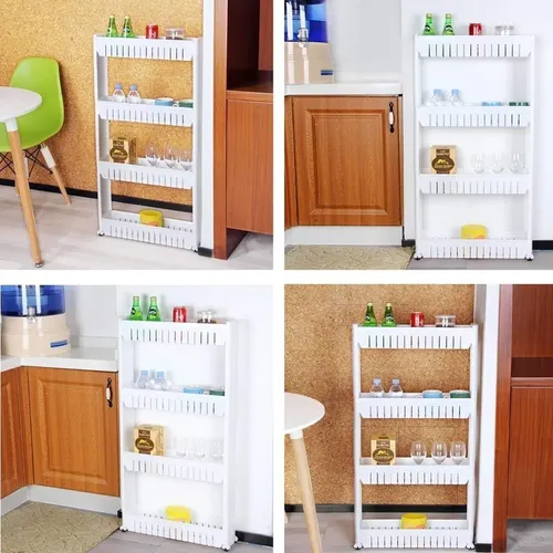 Carrito organizador de 4 estantes con ruedas para cocina - Ha79 - Image 6