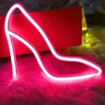 Cartel Led De Neón Con Forma Zapato Mujer Usb Pilas - Imagen 9