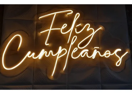 Cartel luminoso forma feliz cumpleaños 220v luz led lnfe01 - Imagen 8