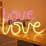 Cartel love luminoso luz neón - Imagen 3