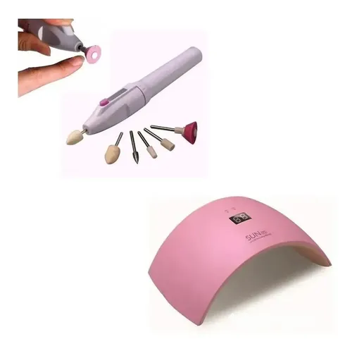 Combo Manicura Torno Uñas 5 Cabezales + Cabina Sun 9s - Imagen 1
