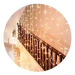 Cortina led blanco calido con enchufe 220v - 3 x 0,50 mts