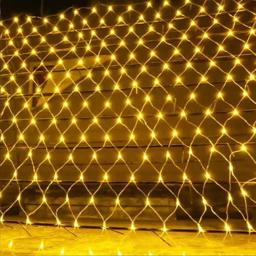 Red cortina LED blanco cálido 3x3mts - Imagen 5