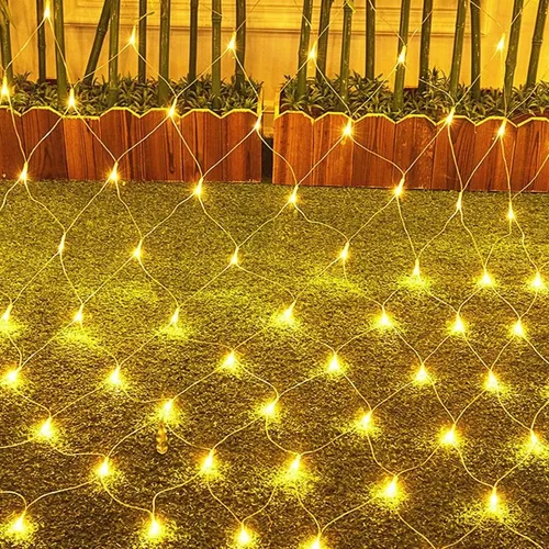 Red cortina LED blanco cálido 3x3mts - Imagen 8
