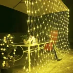 Red cortina LED blanco cálido 3x3mts - Imagen 4