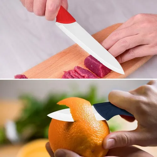 Cuchillo Ceramica Mango Silicona 22cm Porcelana Cocina - Image 12