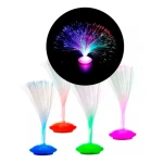 Flores Luminosas X12 Luz Led Fibra Optica Cotillon Yj0026