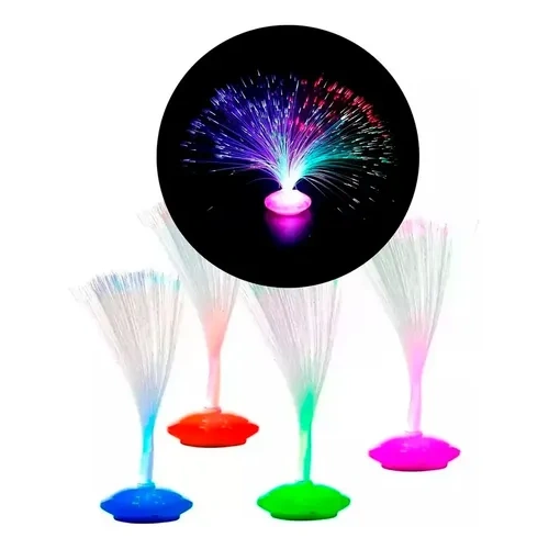Flores Luminosas X12 Luz Led Fibra Optica Cotillon Yj0026
