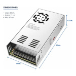Fuente de voltaje 360W 30A de 220v a 12v - Imagen 6