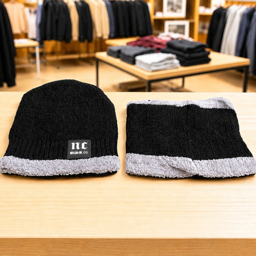Gorro de invierno y cuello polar gris Sl140 - Imagen 32