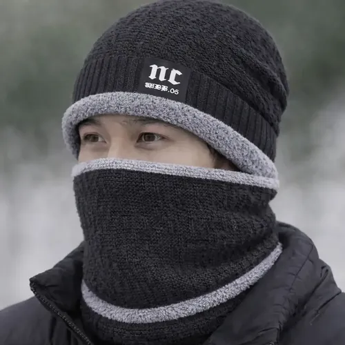 Gorro de invierno y cuello polar gris Sl140 - Imagen 28
