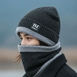 Gorro de invierno y cuello polar gris Sl140 - Imagen 26