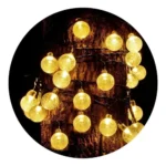 Guirnalda Led 50 Bolitas Cristal Panel Solar 10 Mts Xml-036