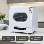Lavavajillas compacto automático de mesada 6 cubiertos blanco 800w - Image 6