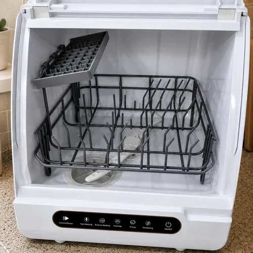 Lavavajillas compacto automático de mesada 6 cubiertos blanco 800w - Image 3
