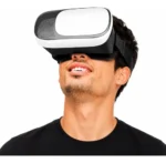 Lente De Realidad Virtual Ajustable Para Celular 360° Blanco Y Negro