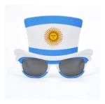 Lentes anteojos de argentina celeste y blanco cotillón Zle3601 – vista posterior