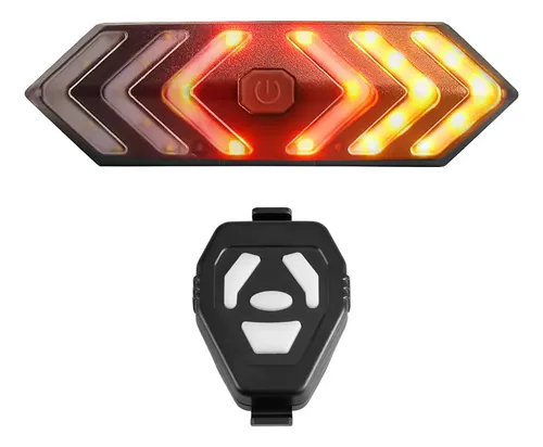 Luz Led Trasera Para Bicicleta Baliza Giro + Control Remoto - Imagen 1