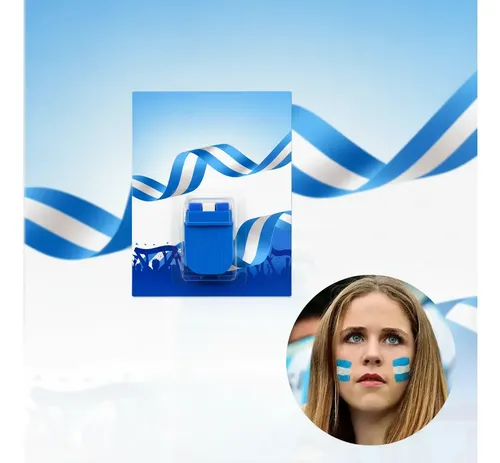 Maquillaje cara pintura de la selección Argentina mundial - Imagen 11