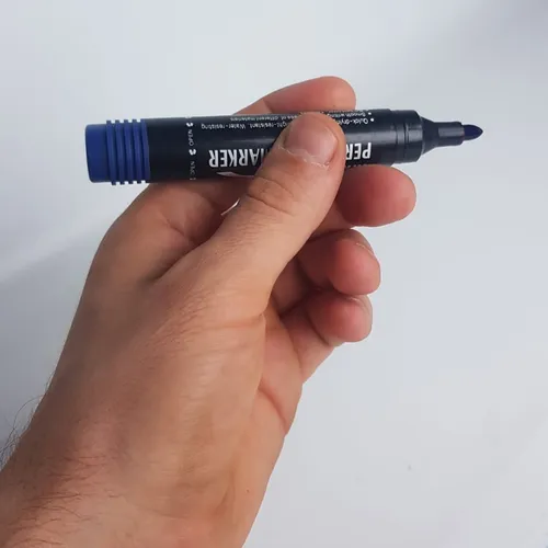 Marcadores fibrones permanentes azules X 10 unidades 9502-3 – detalle del producto