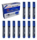 Marcadores fibrones permanentes azules X 10 unidades 9502-3