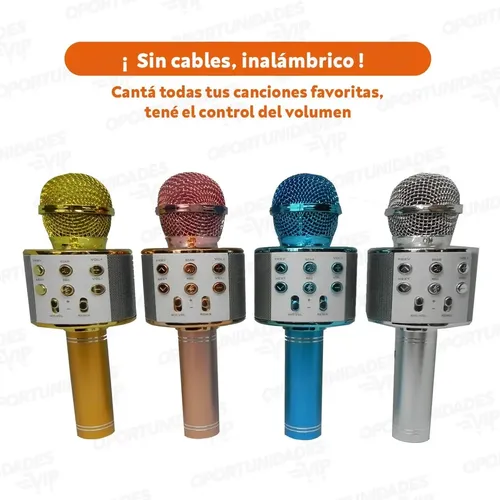 Micrófono parlante inalámbrico karaoke - Ws-858 - Imagen 7