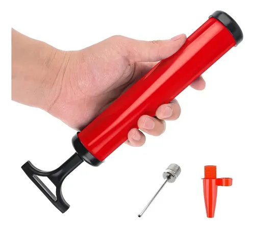 Mini Inflador De Mano + Pico Aguja Pelotas + Pico Inflables - Imagen 2