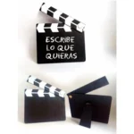 Mini Pizarra Claqueta De Cine Pelicula - Pack X 10 U – detalle del producto